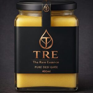 The Rare Essence India's Only Certified Glyphosate Free A2 Ghee (400 ml) | Free-grazed, Desi Gir Cows|Traditional Bilona Method|Pure, Natural and Healthy Ghee|Farm-Made A2 Cow Ghee with Probiotics for Gut Health
